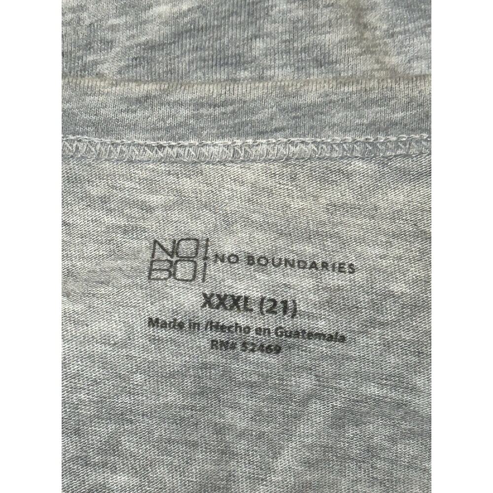 NWT No Boundaries Gray T-Shirt Women's size XXXL - Picture 4 of 5